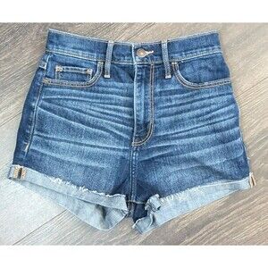 Abercrombie & Fitch Blue Jean Shorts Women’s Size 00 W24 11" Rise (308)